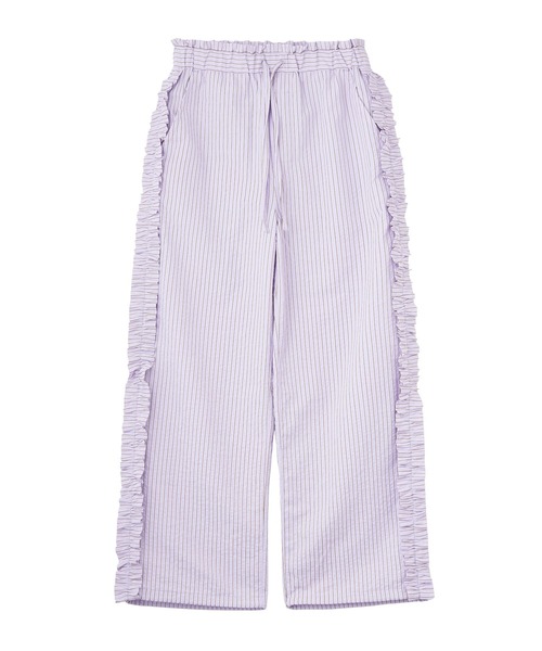 MILKFED.（ミルクフェド）の「STRIPED RUFFLE PANTS（その他パンツ・レディース・ライトパープル/ネイビー/ライトピンク・S/M）」の10枚目の写真