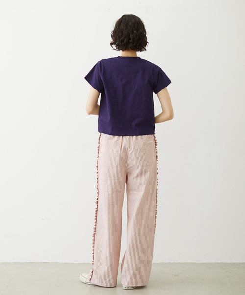 MILKFED.（ミルクフェド）の「STRIPED RUFFLE PANTS（その他パンツ・レディース・ライトパープル/ネイビー/ライトピンク・S/M）」の7枚目の写真