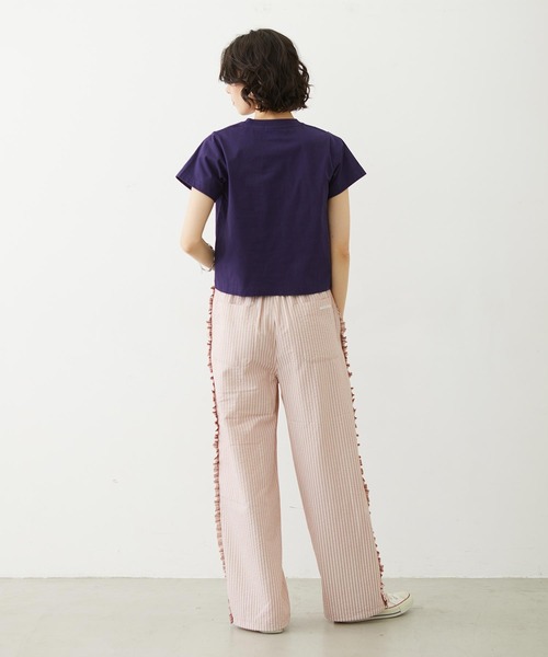MILKFED.（ミルクフェド）の「STRIPED RUFFLE PANTS（その他パンツ・レディース・ライトパープル/ネイビー/ライトピンク・S/M）」の8枚目の写真