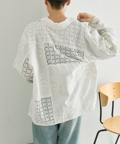 ear PAPILLONNER(イアパピヨネ)の「刺繍ジャケット【SUM1 STYLE】(その他アウター・レディース・ブラック/ホワイト・FREE)」の7枚目の写真