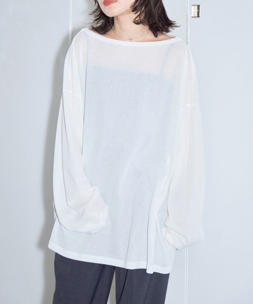 CITYSHOP（シティーショップ）の「WAFFLE LONG SLEEVE TEE：Tシャツ（Tシャツ/カットソー・レディース・ブラック/グリーン/ホワイト・FREE）」の8枚目の写真