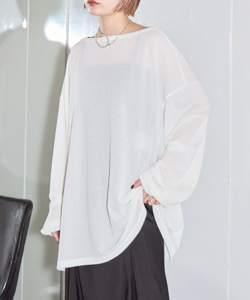 CITYSHOP（シティーショップ）の「WAFFLE LONG SLEEVE TEE：Tシャツ（Tシャツ/カットソー・レディース・ブラック/グリーン/ホワイト・FREE）」の11枚目の写真