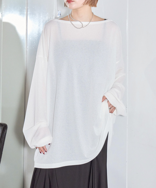 CITYSHOP（シティーショップ）の「WAFFLE LONG SLEEVE TEE：Tシャツ（Tシャツ/カットソー・レディース・ブラック/グリーン/ホワイト・FREE）」の12枚目の写真