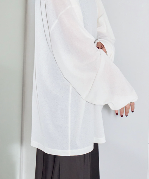 CITYSHOP（シティーショップ）の「WAFFLE LONG SLEEVE TEE：Tシャツ（Tシャツ/カットソー・レディース・ブラック/グリーン/ホワイト・FREE）」の14枚目の写真