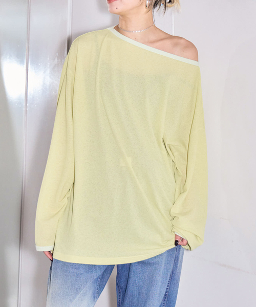 CITYSHOP（シティーショップ）の「WAFFLE LONG SLEEVE TEE：Tシャツ（Tシャツ/カットソー・レディース・ブラック/グリーン/ホワイト・FREE）」の16枚目の写真