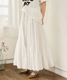 mysty woman | リネンMIXギャザースカート 666528(スカート)