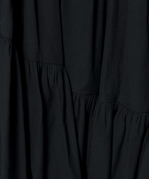 mysty woman（ミスティウーマン）の「リネンMIXギャザースカート 666528（スカート・レディース・ブラウン/オフホワイト/ブラック・FREE）」の22枚目の写真