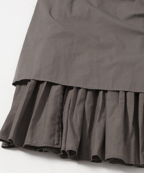 mysty woman（ミスティウーマン）の「リネンMIXギャザースカート 666528（スカート・レディース・ブラウン/オフホワイト/ブラック・FREE）」の20枚目の写真