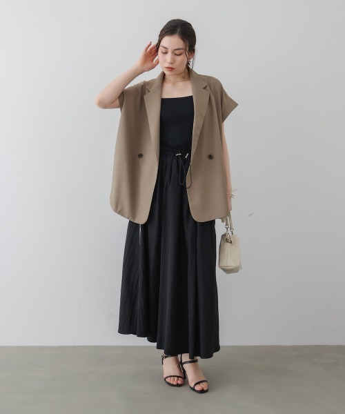 Bou Jeloud（ブージュルード）の「フレンチ袖ダブルテーラージャケット（テーラードジャケット・レディース・ブラック/ブラウン・38）」の10枚目の写真