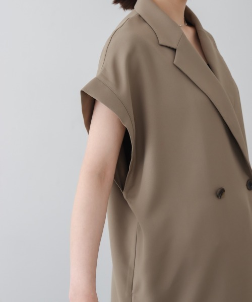 Bou Jeloud（ブージュルード）の「フレンチ袖ダブルテーラージャケット（テーラードジャケット・レディース・ブラック/ブラウン・38）」の17枚目の写真