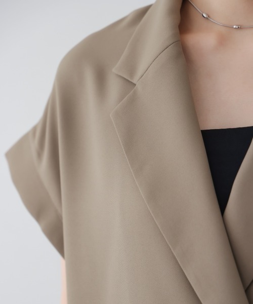 Bou Jeloud（ブージュルード）の「フレンチ袖ダブルテーラージャケット（テーラードジャケット・レディース・ブラック/ブラウン・38）」の18枚目の写真