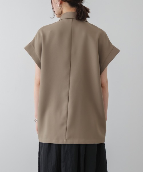 Bou Jeloud（ブージュルード）の「フレンチ袖ダブルテーラージャケット（テーラードジャケット・レディース・ブラック/ブラウン・38）」の20枚目の写真