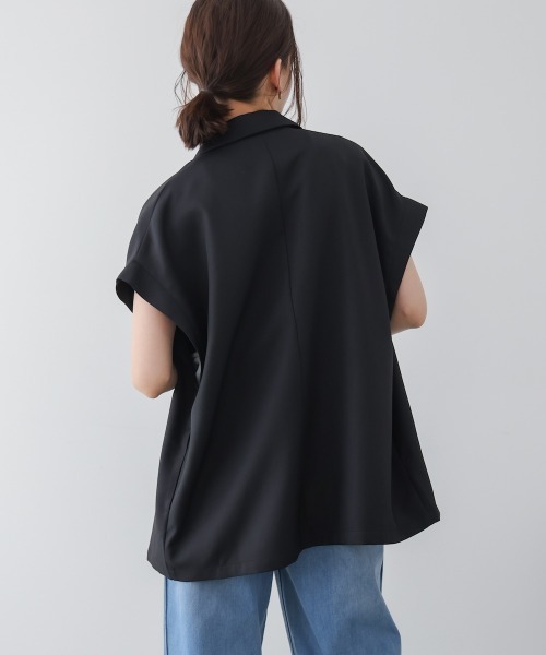 Bou Jeloud（ブージュルード）の「フレンチ袖ダブルテーラージャケット（テーラードジャケット・レディース・ブラック/ブラウン・38）」の7枚目の写真