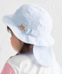 HOT BISCUITS（ホットビスケッツ）の「[UVカット]サッカー素材 ストライプ柄クロッシェ(帽子)（ハット）」