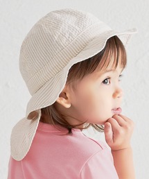 HOT BISCUITS（ホットビスケッツ）の「[UVカット]サッカー素材 ストライプ柄クロッシェ(帽子)（ハット）」