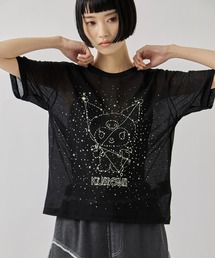 beautiful people（ビューティフルピープル）の「【beautiful people/ビューティフルピープル】MY MELODY&KUROMI 80/2 ELS jersey T/マイメロディ＆クロミ/シアーTシャツ（Tシャツ/カットソー）」