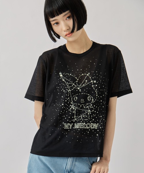 beautiful people クロミTシャツ beautiful people/ビューティフルピープル】MY MELODY&KUROMI 80/2 ELS