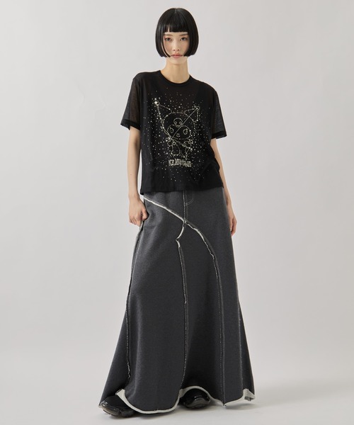 beautiful people(ビューティフルピープル)の「【beautiful people/ビューティフルピープル】MY MELODY&KUROMI 80/2 ELS jersey T/マイメロディ&クロミ/シアーTシャツ(Tシャツ/カットソー・レディース・ブラック系その他2/ブラック・36)」の12枚目の写真