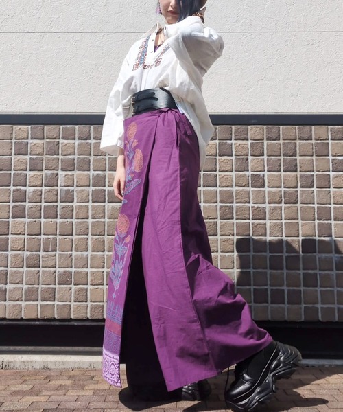 チャイハネ（チャイハネ）の「【チャイハネ】ボヘブロラップパンツ（その他パンツ・レディース・パープル/イエロー/ホワイト・FREE）」の7枚目の写真