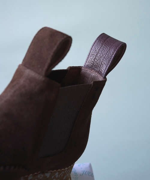 JUCO.(ジュコ)の「ブラウンポップブーツ(ブーツ・レディース・ブラウン×イエロー・23cm/23.5cm/24cm/24.5cm/25cm/25.5cm/26.5cm)」の8枚目の写真