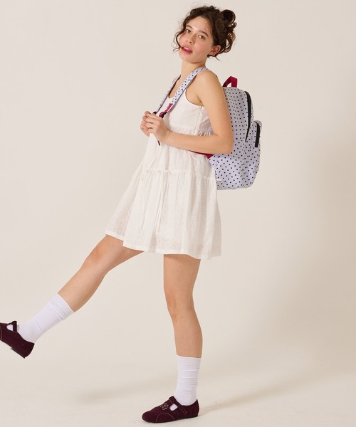 TINA:JOJUN(ティーナジョジュン)の「ミックス ドット プリント リュック TINA:JOJUN(バックパック/リュック・レディース・ホワイト/ブラウン・F)」の9枚目の写真