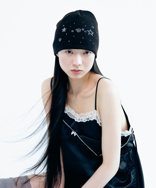 STONE  ホワイトニット帽 MENS】Double Line Beanie ダブルラインニットハット / ACC / ニット