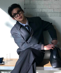 DRAW FIT（ドローフィット）の「ピンストライプクロップブルゾンジャケット[チャコール]（MA-1）」