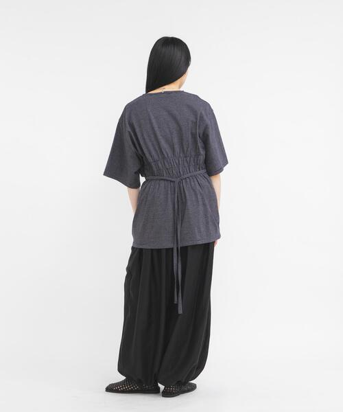 KBF（ケイビーエフ）の「ビスチェデザインBIGボーダーTEE（Tシャツ/カットソー・レディース・ホワイト系その他/ブラウン系その他/グレー系その他・ONE）」の5枚目の写真