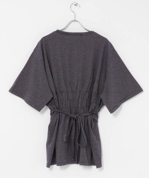 KBF（ケイビーエフ）の「ビスチェデザインBIGボーダーTEE（Tシャツ/カットソー・レディース・ホワイト系その他/ブラウン系その他/グレー系その他・ONE）」の9枚目の写真