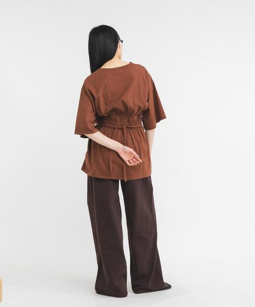 KBF（ケイビーエフ）の「ビスチェデザインBIGボーダーTEE（Tシャツ/カットソー・レディース・ホワイト系その他/ブラウン系その他/グレー系その他・ONE）」の19枚目の写真