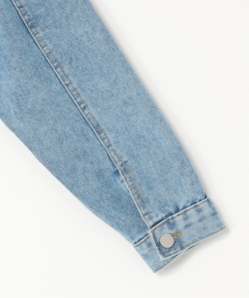 VENCEEXCHANGE（ヴァンスエクスチェンジ）の「クロップド丈Gジャン（デニムジャケット・レディース・ブラック/ネイビー・FREE）」の6枚目の写真