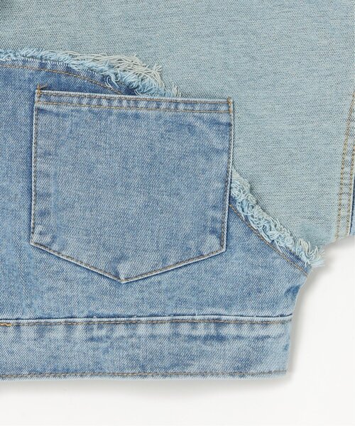 VENCEEXCHANGE（ヴァンスエクスチェンジ）の「クロップド丈Gジャン（デニムジャケット・レディース・ブラック/ネイビー・FREE）」の7枚目の写真