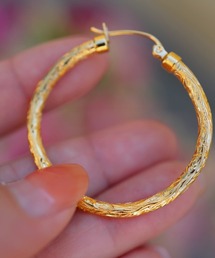 IRIEBEACH（アイリービーチ）の「whoop pierce 40mm/【ハワイアンジュエリー】【サージカルステンレス】【金属アレルギー対応】【IRIEBEACH / アイリービーチ】つけっぱなしOK（ピアス（両耳用））」