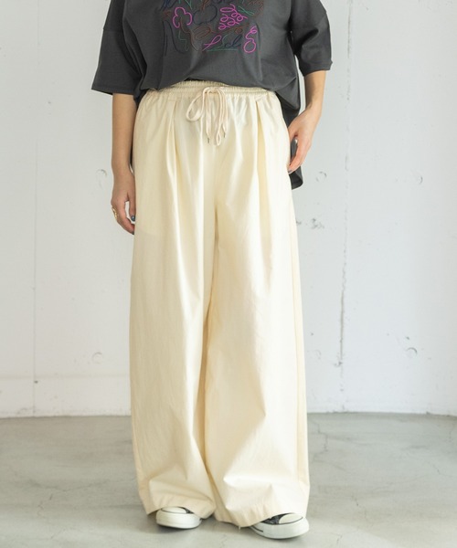 POU DOU DOU（プードゥドゥ）の「ドロストイージーワイドパンツ（その他パンツ・レディース・ラベンダー/ブルー系その他/キナリ・3）」の2枚目の写真