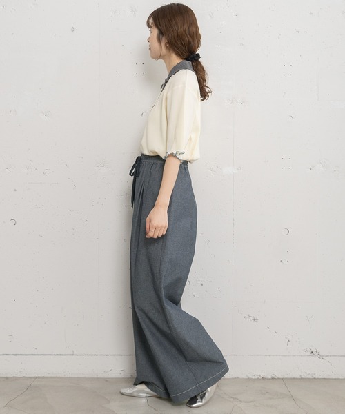 POU DOU DOU（プードゥドゥ）の「ドロストイージーワイドパンツ（その他パンツ・レディース・ラベンダー/ブルー系その他/キナリ・3）」の8枚目の写真