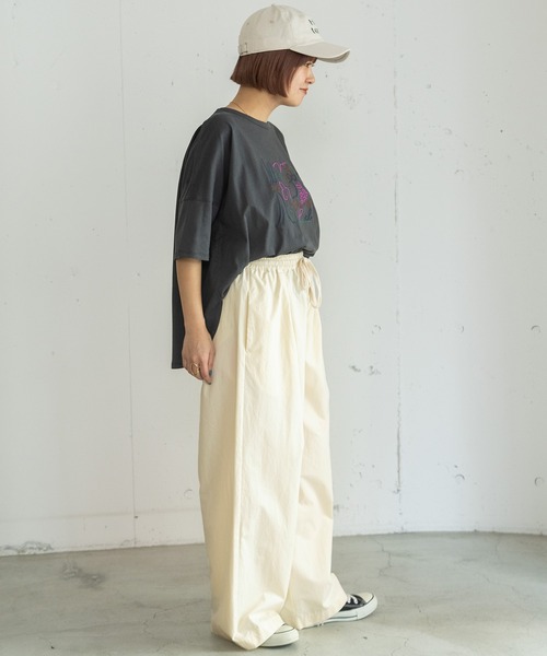 POU DOU DOU（プードゥドゥ）の「ドロストイージーワイドパンツ（その他パンツ・レディース・ラベンダー/ブルー系その他/キナリ・3）」の11枚目の写真