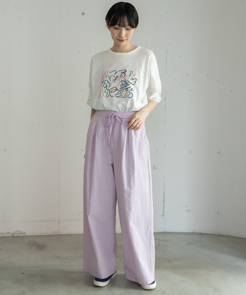 POU DOU DOU（プードゥドゥ）の「ドロストイージーワイドパンツ（その他パンツ・レディース・ラベンダー/ブルー系その他/キナリ・3）」の15枚目の写真