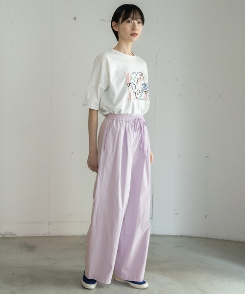 POU DOU DOU（プードゥドゥ）の「ドロストイージーワイドパンツ（その他パンツ・レディース・ラベンダー/ブルー系その他/キナリ・3）」の16枚目の写真