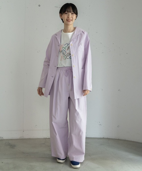 POU DOU DOU（プードゥドゥ）の「ドロストイージーワイドパンツ（その他パンツ・レディース・ラベンダー/ブルー系その他/キナリ・3）」の21枚目の写真