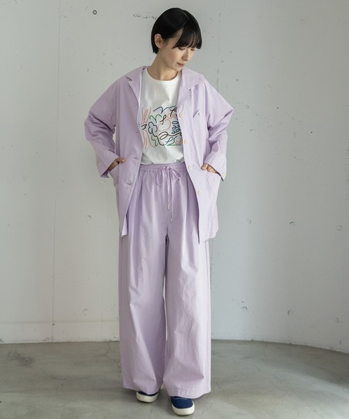 POU DOU DOU（プードゥドゥ）の「ドロストイージーワイドパンツ（その他パンツ・レディース・ラベンダー/ブルー系その他/キナリ・3）」の22枚目の写真