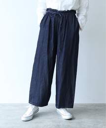 yuni | R/C soft denim cocoon drawstrings pants(デニムパンツ)