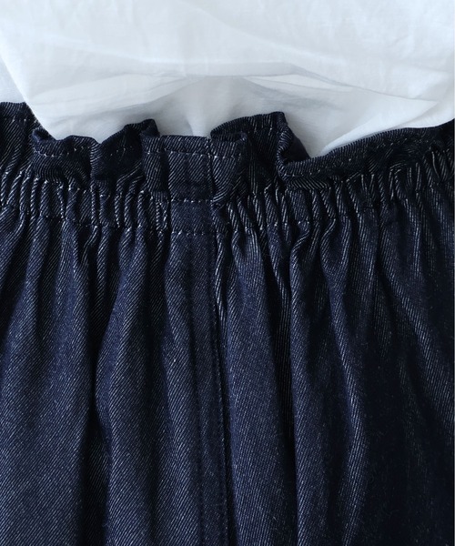 yuni(ユニ )の「R/C soft denim cocoon drawstrings pants(デニムパンツ・レディース・ネイビー・FREE)」の9枚目の写真