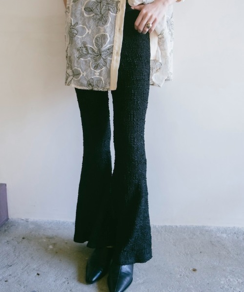 sahara(サハラ)の「Puff Jacquard Stretch Pants(その他パンツ・レディース・ライトグリーン/ブラック・S/M)」の1枚目の写真