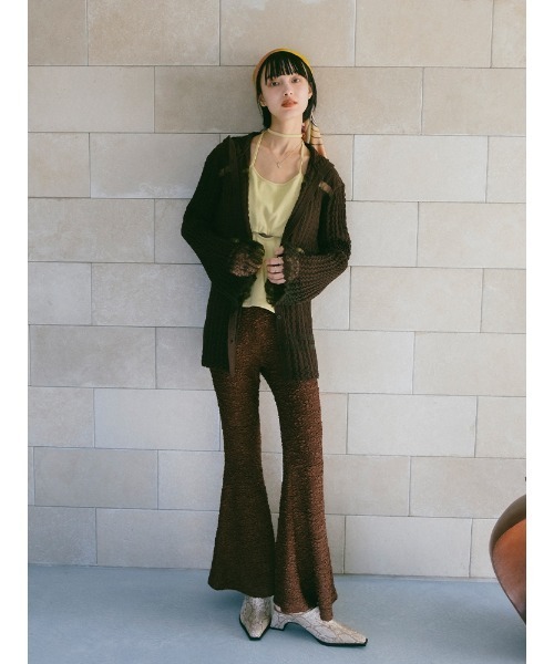 sahara(サハラ)の「Puff Jacquard Stretch Pants(その他パンツ・レディース・ライトグリーン/ブラック・S/M)」の7枚目の写真