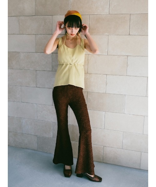 sahara(サハラ)の「Puff Jacquard Stretch Pants(その他パンツ・レディース・ライトグリーン/ブラック・S/M)」の9枚目の写真