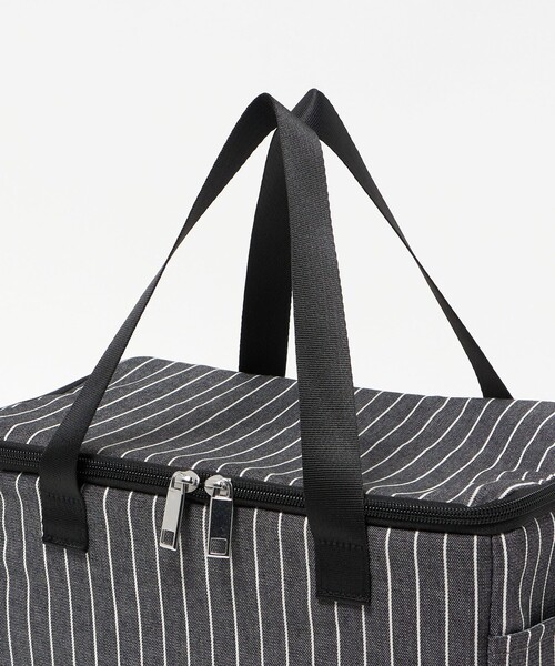 UNITED ARROWS(ユナイテッドアローズ)の「ストライプ ボックス型 トートバッグ M(トートバッグ・レディース・ブラック/ライトブルー・FREE)」の21枚目の写真