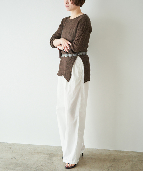 plage(プラージュ)の「LES ATELIERS FRANCAIS DE CONFECTION 別注 SLIT ブラウス(シャツ/ブラウス・レディース・ベージュ/ブラウン・FREE)」の17枚目の写真