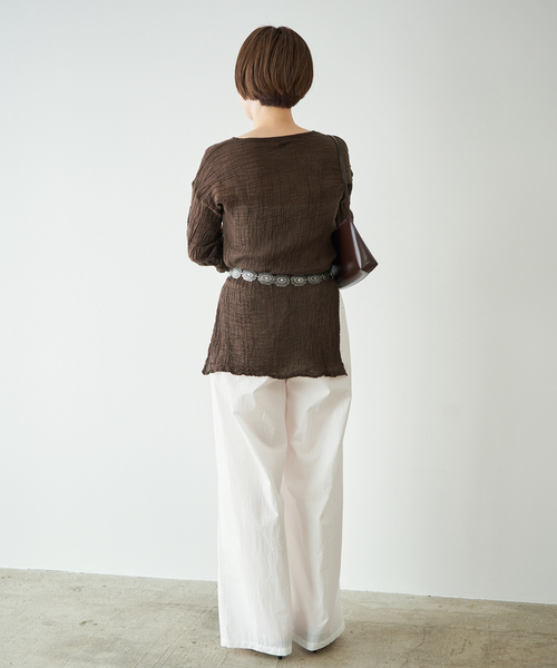plage(プラージュ)の「LES ATELIERS FRANCAIS DE CONFECTION 別注 SLIT ブラウス(シャツ/ブラウス・レディース・ベージュ/ブラウン・FREE)」の18枚目の写真
