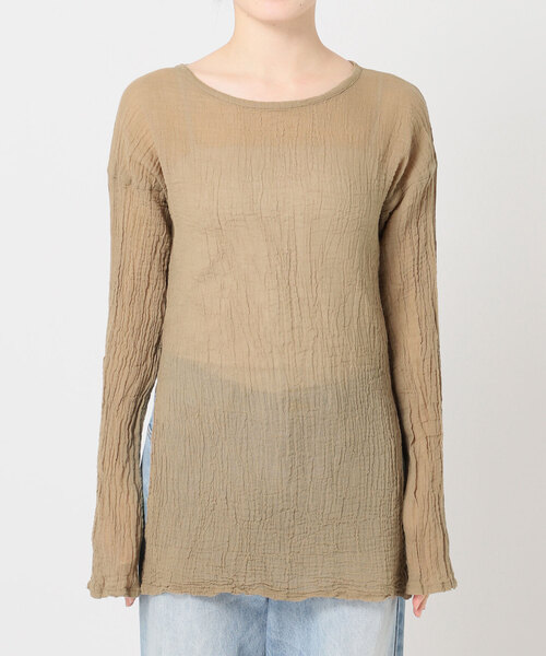 plage(プラージュ)の「LES ATELIERS FRANCAIS DE CONFECTION 別注 SLIT ブラウス(シャツ/ブラウス・レディース・ベージュ/ブラウン・FREE)」の11枚目の写真