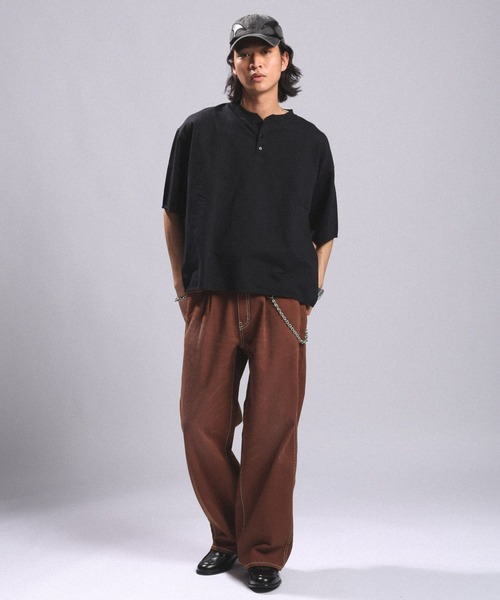 RAGEBLUE(レイジブルー)の「Vintage Denim Buggy Straight Pants / ヴィンテージライク/デニムバギーパンツ(デニムパンツ・メンズ・ブラウン/オフホワイト/ブルー/ダークグレー・LARGE/SMALL/MEDIUM)」の22枚目の写真